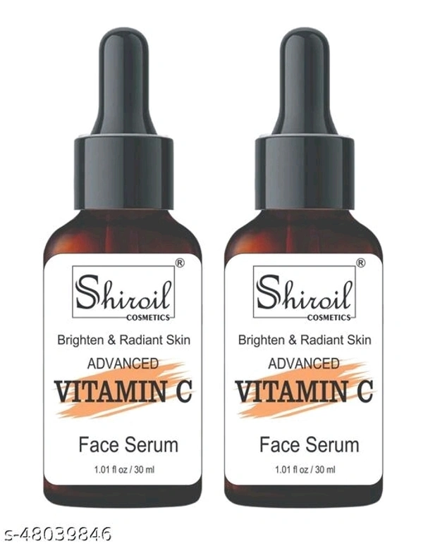 Shiroil Vitamin C Serum - Vitamin E, Tamarind Extract Aloevera Extract Dead Sea Salt for Brightening Ageing Wrinkle Control Dark Spot removal.