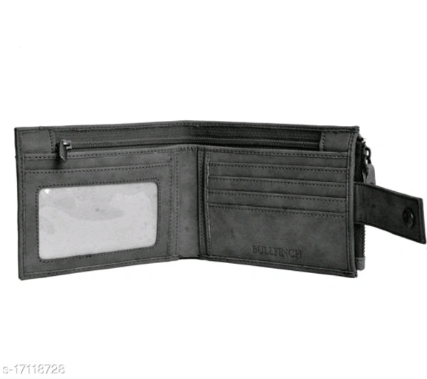 Trendy Men's Grey Leather Wallet