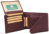 Trendy Men's Maroon Faux Leather/Leatherette Wallet