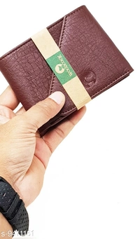 Trendy Men's Maroon Faux Leather/Leatherette Wallet
