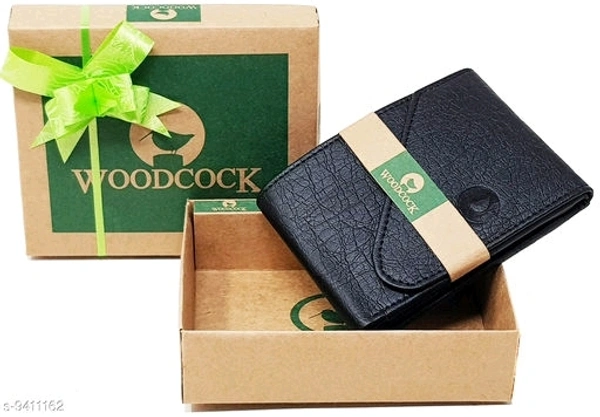 Stylish Men's Black Faux Leather/Leatherette Wallet
