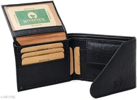 Stylish Men's Black Faux Leather/Leatherette Wallet