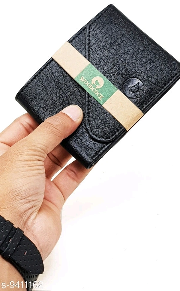 Stylish Men's Black Faux Leather/Leatherette Wallet