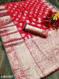 VASTRA Banarasi Silk Saree Without Blouse