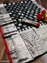 VASTRA Banarasi Silk Saree Without Blouse