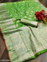 VASTRA Banarasi Silk Saree Without Blouse