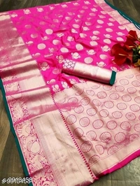 VASTRA Banarasi Silk Saree Without Blouse