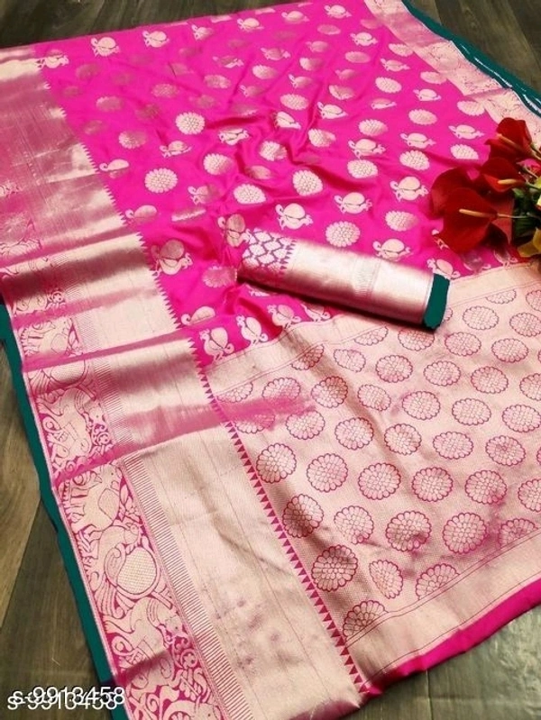 VASTRA Banarasi Silk Saree Without Blouse
