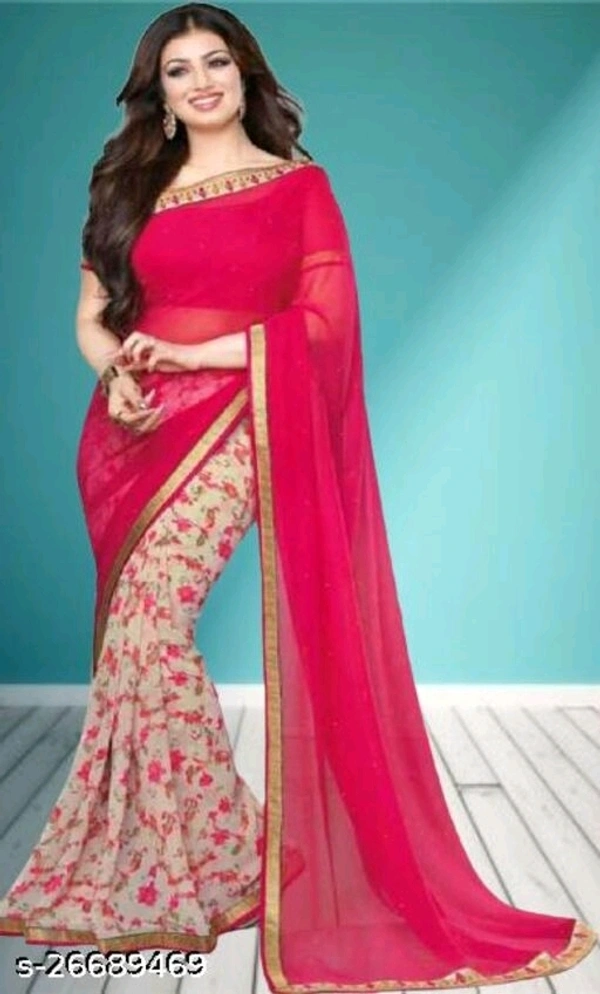 Daily wear Georgette fancy saree with Georgette 
