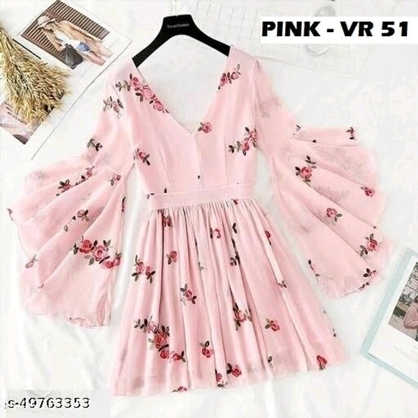Trendy Georgette Fabric Embdroidery Work Tops - M