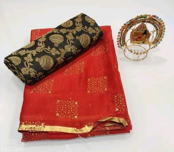 Alisha Sensational Self Design Chiffon Sarees Without Blouse