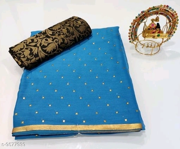 Attractive Chiffon Saree Without Blouse