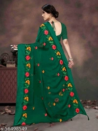 Blue stone Present Havey Embroderied With hot fixing work saree