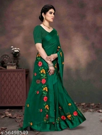 Blue stone Present Havey Embroderied With hot fixing work saree