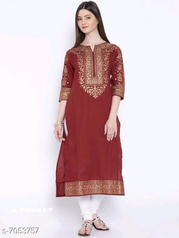 Women's Printed Rayon Kurti - L