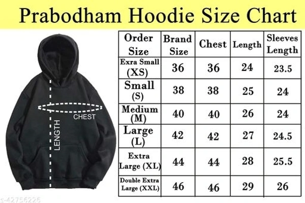 Prabodham Marshmellow Printed Unisex Hoodie | Pullover Sweatshirt | Warm Hoodie - S