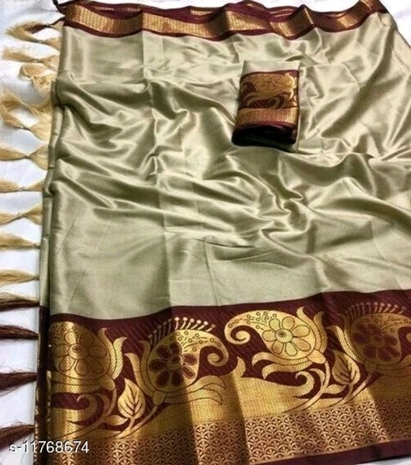 Trendy Cotton Silk Saree Without Blouse