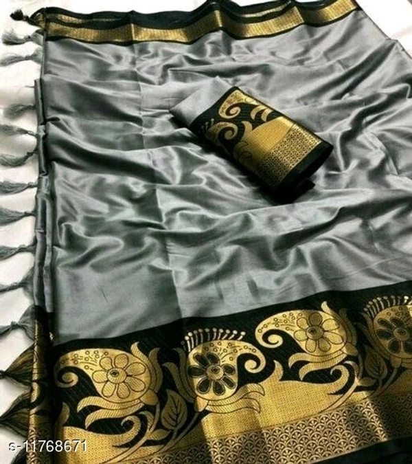 Trendy Cotton Silk Saree Without Blouse
