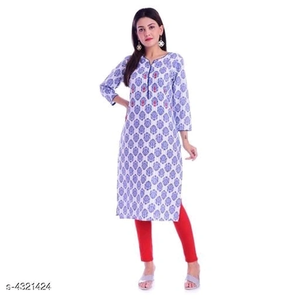 Women's Printed Cotton Kurti - S
