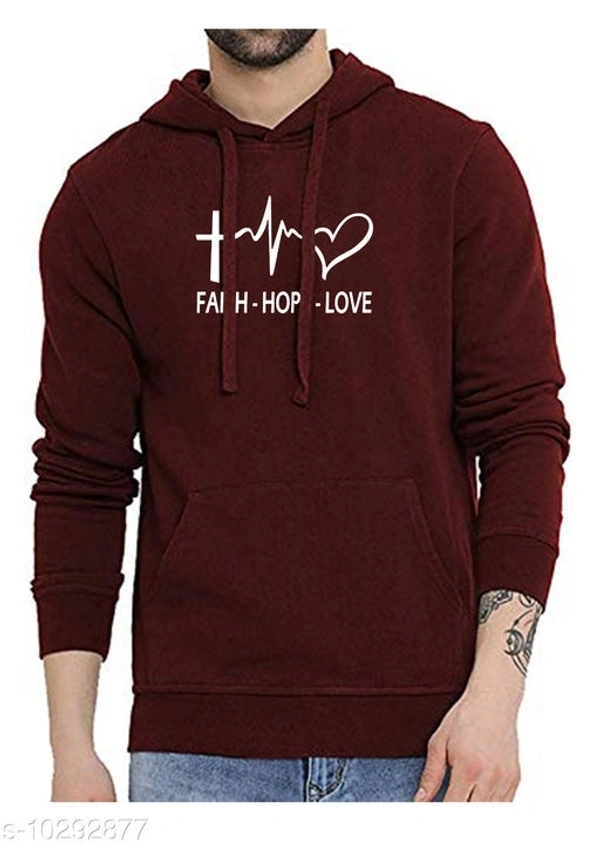 FHL Printed Hooded Neck Sweatshirt for Men - L