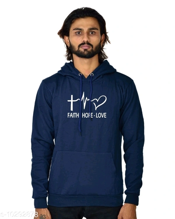 FHL Printed Hooded Neck Sweatshirt for Men - XL