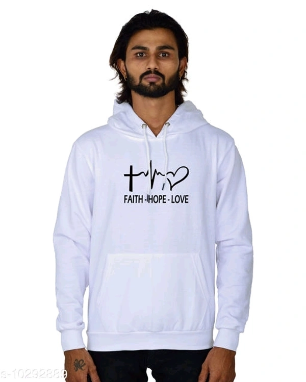 FHL Printed Hooded Neck Sweatshirt for Men - M