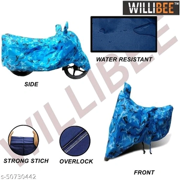 Willibee Bike cover for Bajaj CT 100 (Platina 110, Bajaj Pulsar) OCEAN BLUE Two Wheeler Body Cover