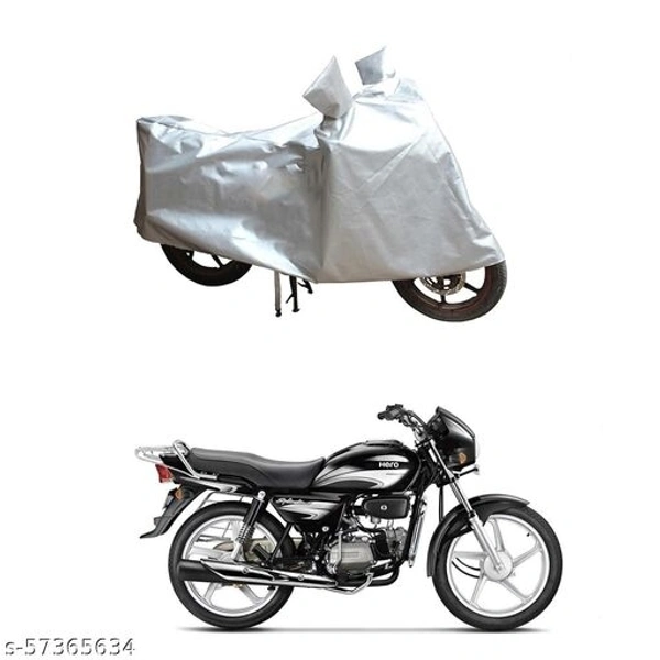 Enew - Universal Bike Cover UV Protection & Dustproof Bike Body Cover for Two Wheeler Bikes (Light Grey)