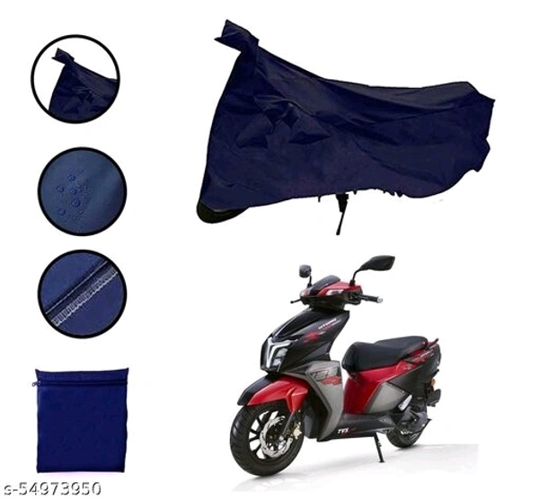 Riderscart Waterproof Two Wheeler Body Cover with Storage Bag for TVS NTORQ 125 Race Edition BS6 16 (Blue)