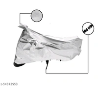 Riderscart Waterproof Two Wheeler Body Cover with Storage Bag for TVS NTORQ 125 Race Edition BS6 16 (Silver)