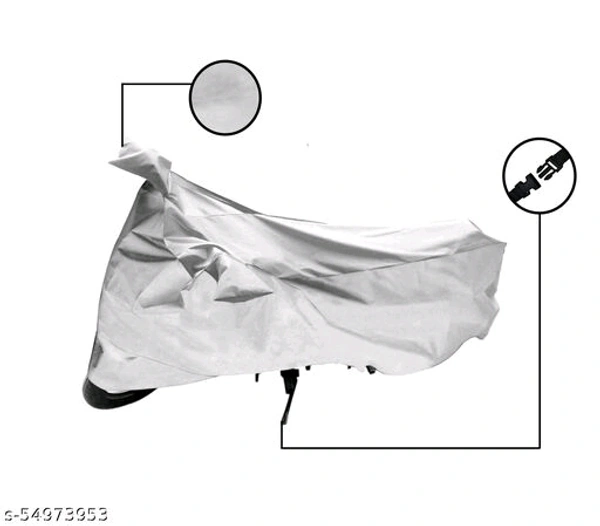 Riderscart Waterproof Two Wheeler Body Cover with Storage Bag for TVS NTORQ 125 Race Edition BS6 16 (Silver)