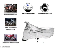 Riderscart Waterproof Two Wheeler Body Cover with Storage Bag for TVS NTORQ 125 Race Edition BS6 16 (Silver)