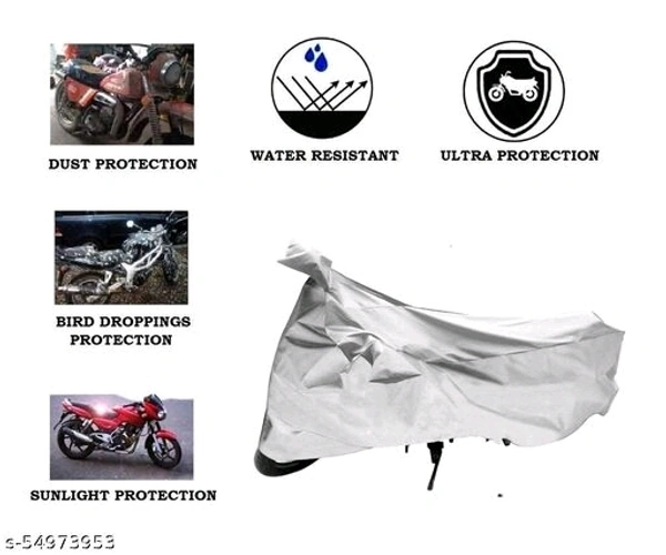 Riderscart Waterproof Two Wheeler Body Cover with Storage Bag for TVS NTORQ 125 Race Edition BS6 16 (Silver)