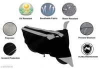 GANPRA Presents Water-Resistant & UV Rays Protective Bike/Scooty Cover For TVS Wego (Grey)