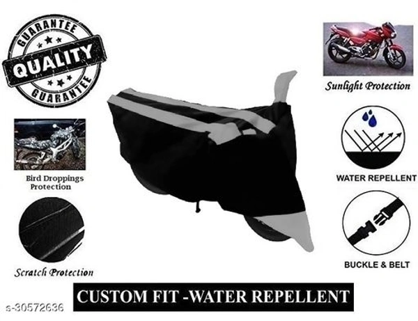GANPRA Presents Water-Resistant & UV Rays Protective Bike/Scooty Cover For TVS Wego (Grey)