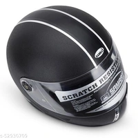 SAMRAT HELMET(chrome black) with P.C. visor(anti UV and scratch proof) built with ABS Material shell