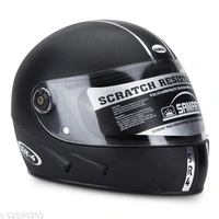 SAMRAT HELMET(chrome black) with P.C. visor(anti UV and scratch proof) built with ABS Material shell