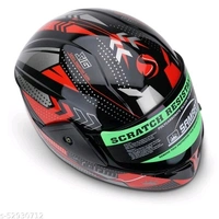 SAMRAT HELMET(Storm Red) with P.C. visor(anti UV and scratch proof) built with ABS Material shell