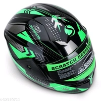 SAMRAT HELMET(Storm Green) with P.C. visor(anti UV and scratch proof) built with ABS Material shell