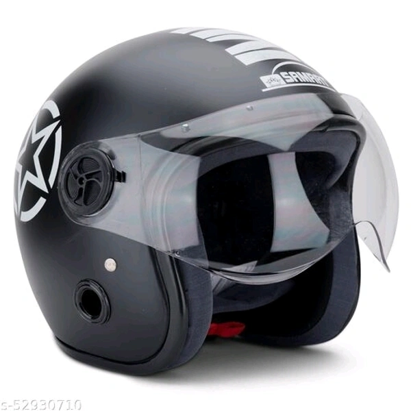 SAMRAT HELMET(Bullet Black) with P.C. visor(anti UV and scratch proof) built with ABS Material shell