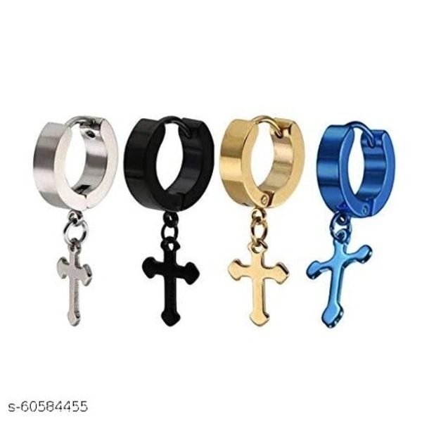 CResha Multicolor Stainless Steel Piercing Studs Earrings for Boys and Girls