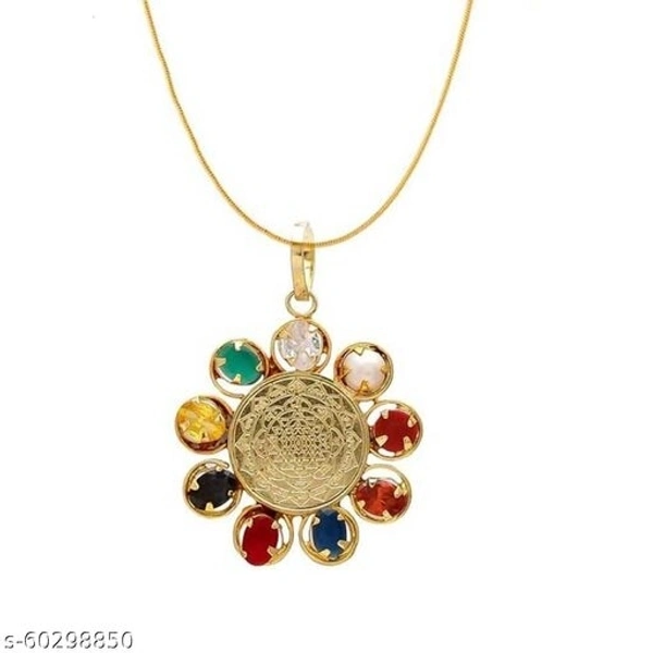 Navratna locket round shap for nav grah shanti for men and women