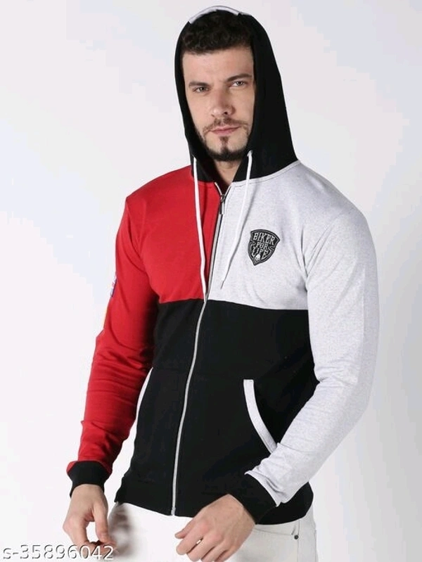 UrGear Full Sleeve Color Block Men Sweatshirt - M