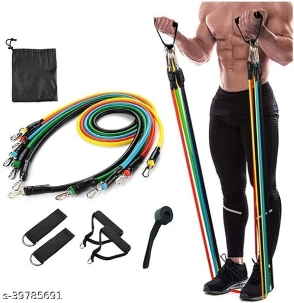 Resistance Exercise Bands with Door Anchor, Handles, Waterproof Carry Bag, Legs Ankle Straps for Resistance Training, Physical Therapy, Home Workouts