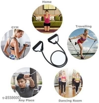 Toning tube single tube ab exerciser plastic handle chest body stretching rope Resistance Tube  (Multicolor)