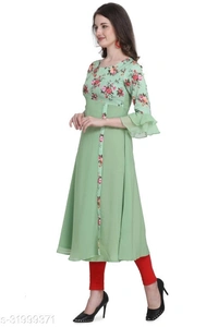 Laayna Women's Crepe Printed A-Line Kurti - XXL