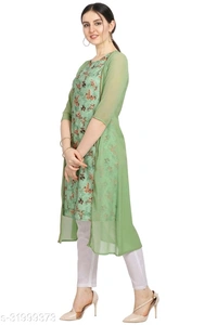 Laayna Women's Crepe Printed A-Line Kurti - XXL