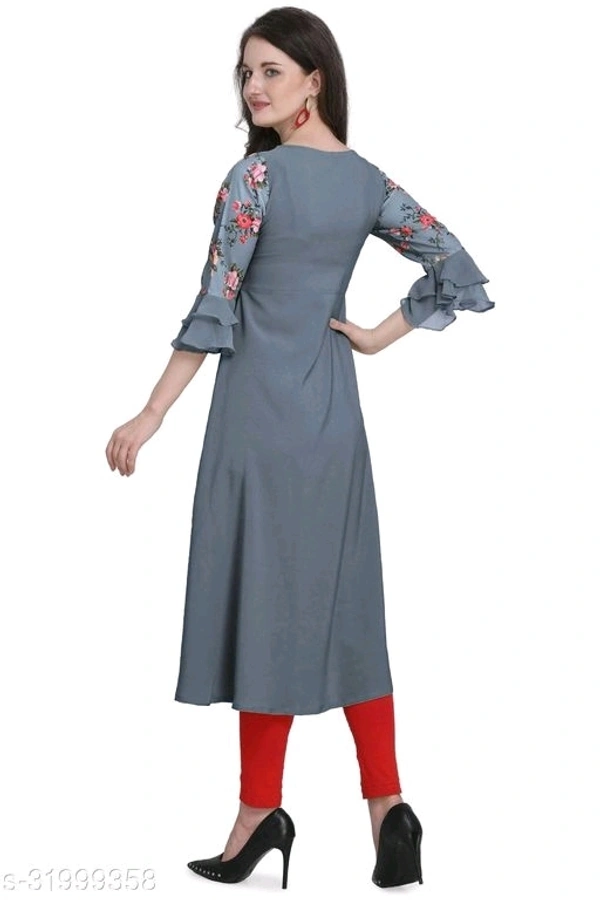 Laayna Women's Crepe Printed A-Line Kurti - XXL