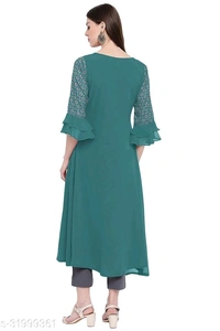 Laayna Women's Crepe Printed A-Line Kurti  Maha Price Drop Sale - S