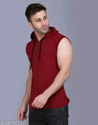 Men's Casual Hooded Tshirt - M